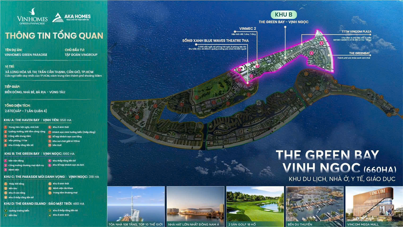 KHU B - The Green Bay – Vịnh Ngọc - 660 ha