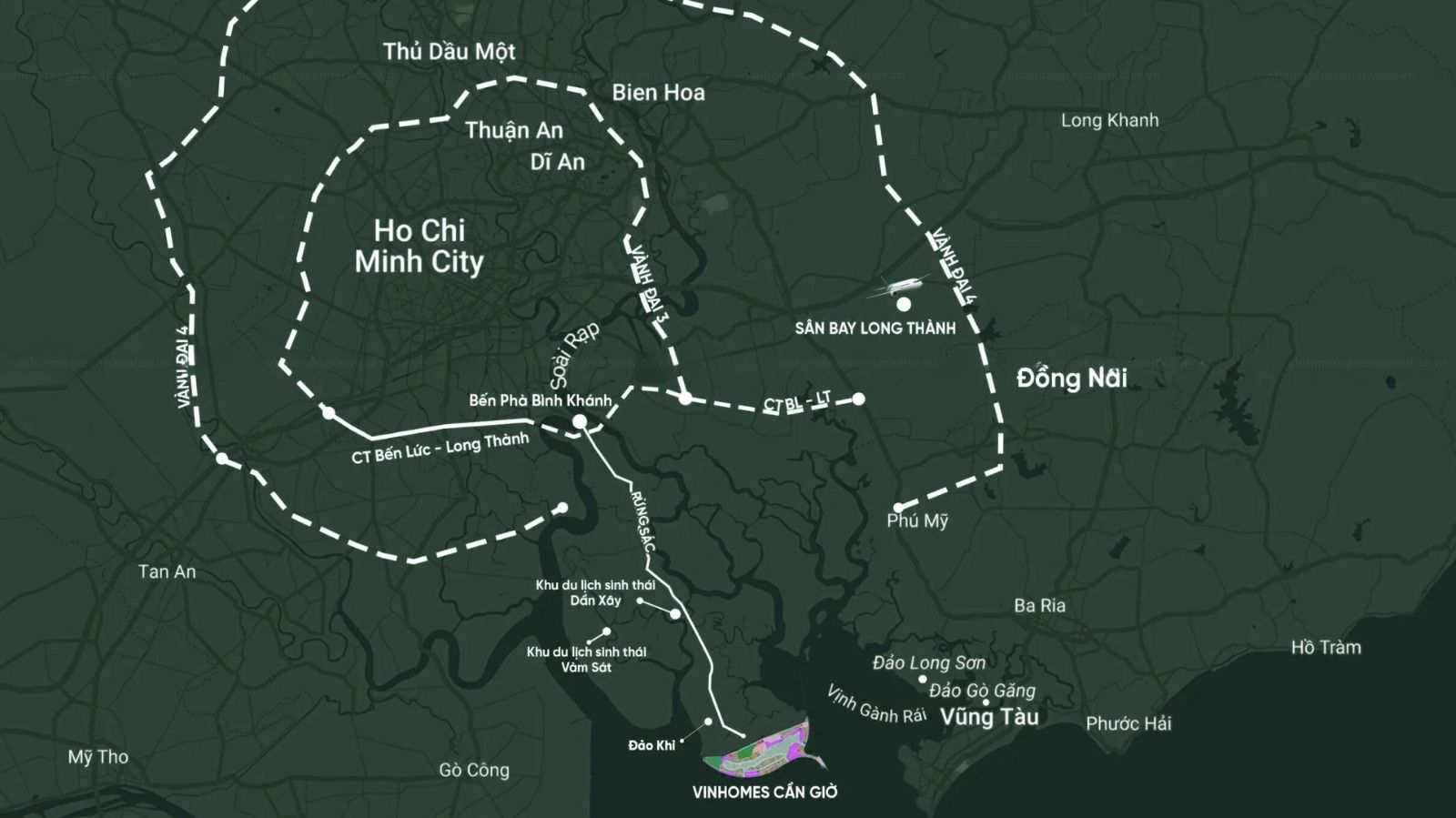 Vị trí Vinhomes Green Paradise Cần Giờ